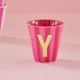 Melamine Cup - Multicolor Pink - Y - Stripes