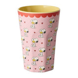 Melamine Cup with Pink Snoopy Print - Tall