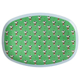 Melamine Rectangular Plate with Green Snoopy Print