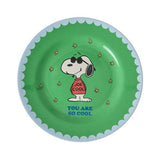 Melamine Side Plate with Green Snoopy Print