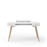 Wood Desk 66 cm, white/oak