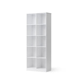 Wood Shelving unit 2x5 vertical w. base