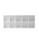 Wood Shelving unit 5x2 horizontal w. support