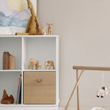 Wood Shelving unit 5x2 horizontal w. base