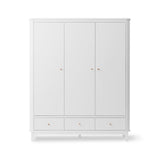 Wood Wardrobe 3 doors, white