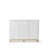Wood Multi cupboard 3 doors, white/oak