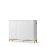 Wood Multi cupboard 3 doors, white/oak