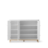 Wood Multi cupboard 3 doors, white/oak