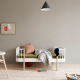Wood Original junior bed, 90x160 cm, white/oak