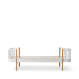 Wood Original bed, 90x200 cm, white/oak