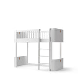 Wood Mini+ low loft bed, 68x162 cm, white