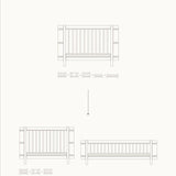 Wood Mini+ sibling kit (additional parts to Mini+ cot bed incl. junior kit, white/oak and white)
