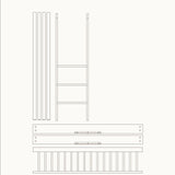 Wood Conversion kit Mini+ cot bed incl. junior kit & sibling kit to low bunk bed, white