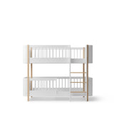 Wood Mini+ low bunk bed, 68x162cm, white/oak