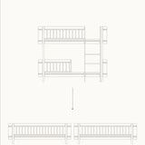 Wood Conversion kit Mini+ low bunk bed to 2 junior beds, oak - new
