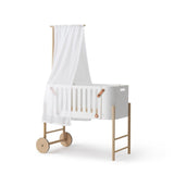 Wood Holder for co-sleeper bed canopy & mobile, oak