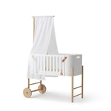 Wood Co-sleeper bed canopy, white