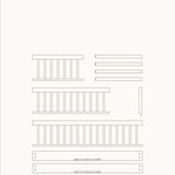 Wood Conversion kit Mini+ junior kit (additional parts to Mini+ cot bed), white