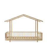 Wood original house bed, 90x200 cm, oak