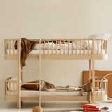 Wood original low bunk bed, 90x200cm, oak