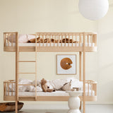 Wood original bunk bed, 90x200 cm, oak