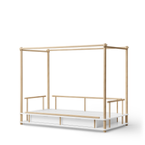 Camp canopy bed, 90x180 cm, white/oak