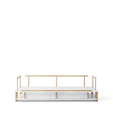 Camp day bed, 90x180 cm, white/oak