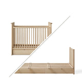 Camp novel cot bed/bed, 60x120/120x200 cm, oak