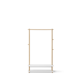 Camp clothes rail, white/oak