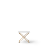 Camp bed table, low, white/oak