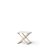 Camp bed table, low, white/oak