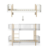 Wood Conversion kit Original bed to low bunk bed, white/oak