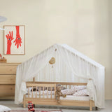 Mini+ house bed, 68x162 cm, oak