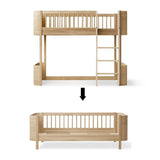 Wood Conversion kit Mini+ low loft bed to junior bed, oak - new