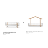 Wood original day bed to house bed, white/oak