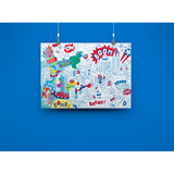 COLORING POSTER - SUPER HERO + PENCIL