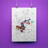 COLORING POSTER - VAMPIRES + STICKER