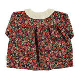 Peter pan collar blouse - Multicolor flowers