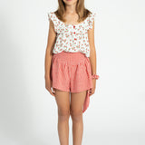 shorts - red & ecru checkered