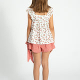 shorts - red & ecru checkered