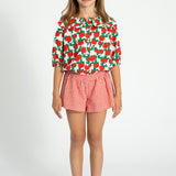 scrunchie - red & ecru checkered