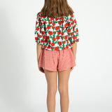 shorts - red & ecru checkered