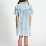 short dress - blue light denim