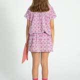 short skirt - lilac w/ cherries allover