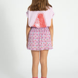 short skirt - lilac w/ cherries allover