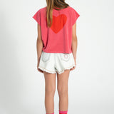 shorts w/ fringes - washed light blue denim