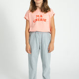 unisex trousers - ecru w/ indigo stripes