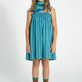 silky bandana - turquoise w/ "peace print