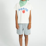 t'shirt - ecru w/ "peace" print