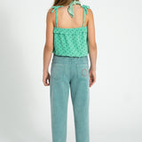 unisex trousers - washed green